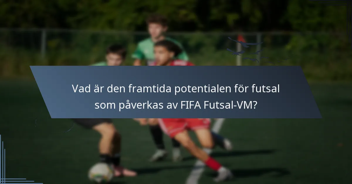 Vad är den framtida potentialen för futsal som påverkas av FIFA Futsal-VM?